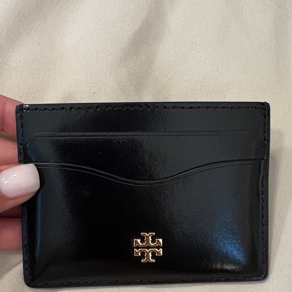 Tory Burch Black Leather Card Holder